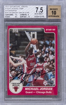 1984-85 Star #101 Michael Jordan Signed Rookie Card – BGS NM+ 7.5/BGS 10